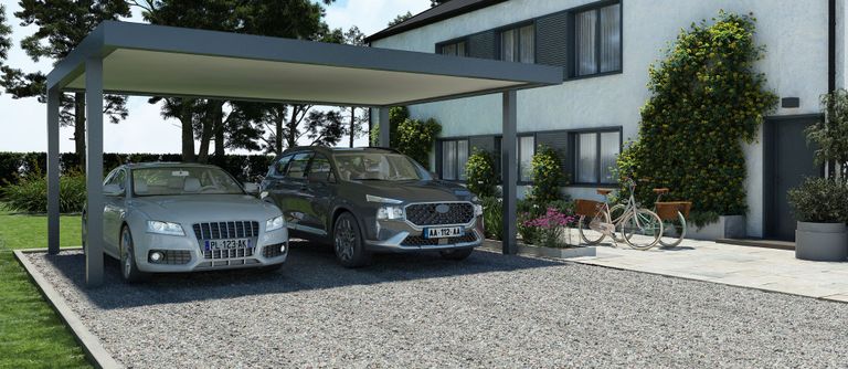 Carport 2 places sur 4 poteaux