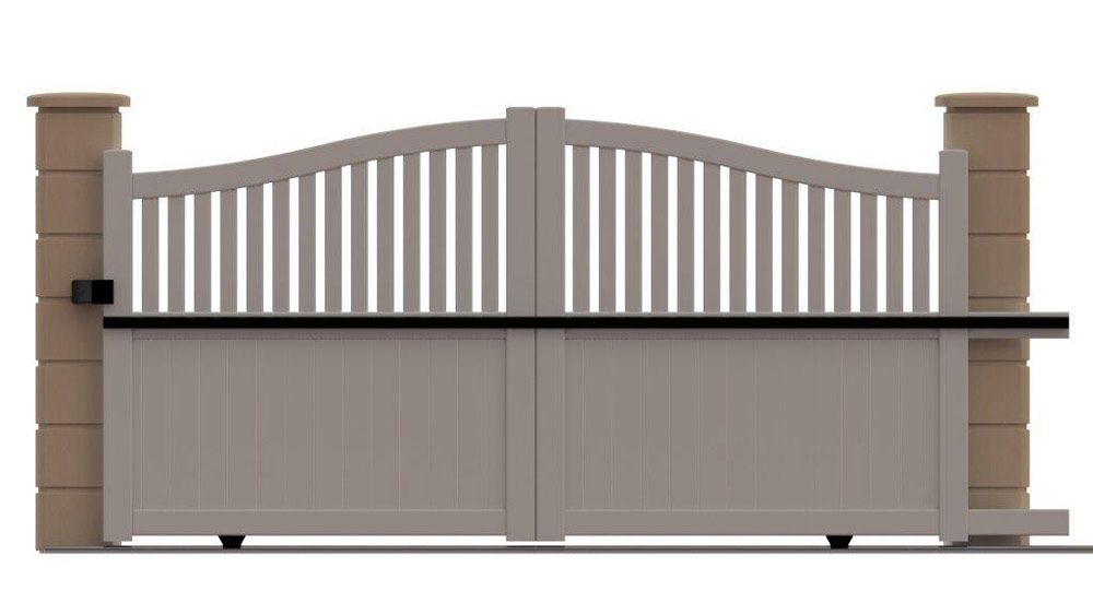 Détail portail en PVC