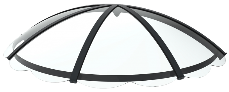 Marquise demi cercle bombée