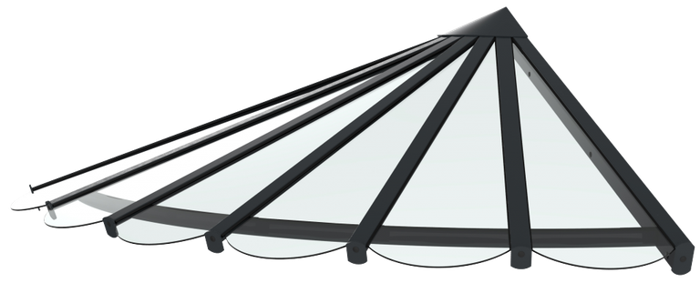 Marquise en quart de cercle