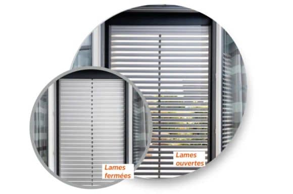 Volet roulant à lames orientables